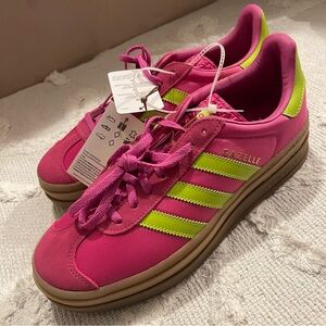 ADIDAS GAZELLE BOLD Women's Sneakers in Pink and Lime